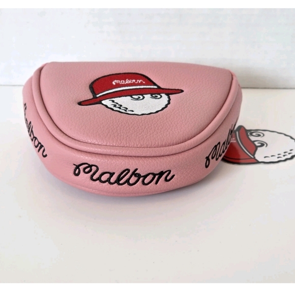 Malbon Golf Fishermans Bucket Hat Mallet Putter Headcover Pink Magnetic NEW - Picture 2 of 11